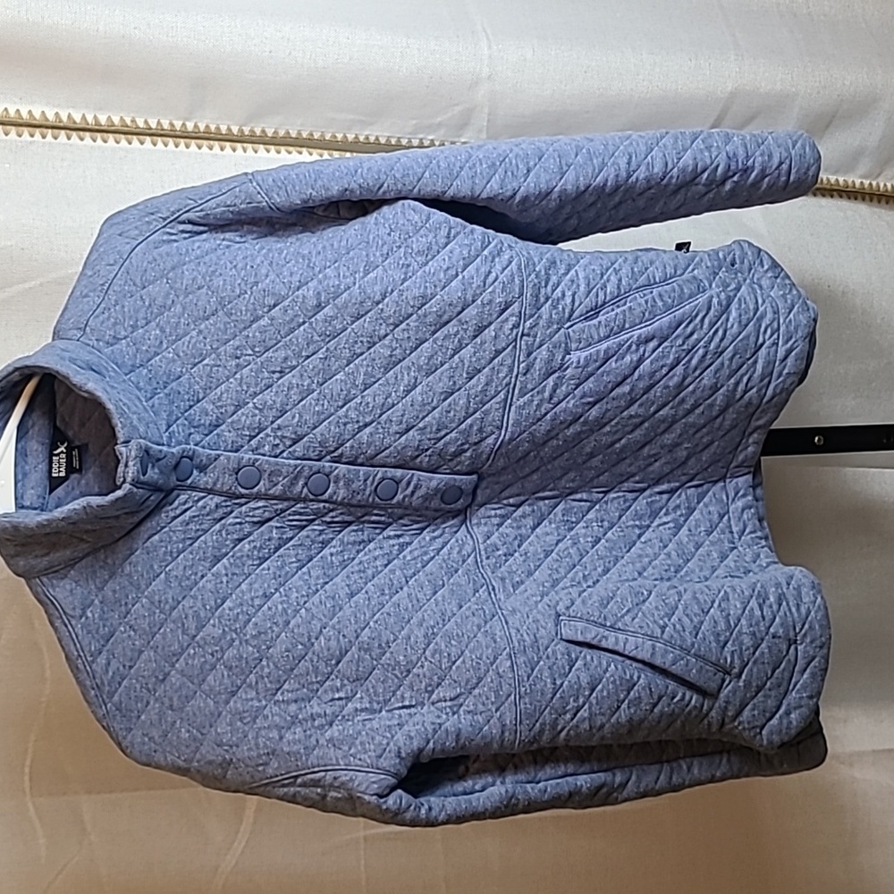 Eddie Bauer Women's Quilted Pullover Blue Size Med